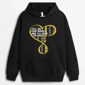 911 Dispatcher Tell Me Your Worst I Send The Best Usa Flag Hoodie - Black