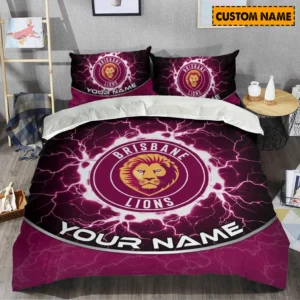 Brisbane Lions AFL Bedding Set AFL08120624027, Gift For Fan Brisbane Lions