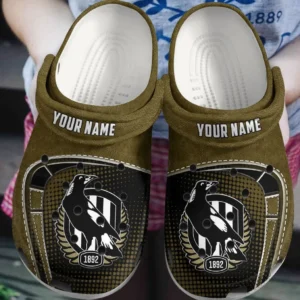 Collingwood AFL Crocs AFL08120624279, Gift For Fan Collingwood