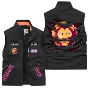 Brisbane Lions AFL Outdoor Sleeveless Vest AFL08120624331, Gift For Fan Brisbane Lions
