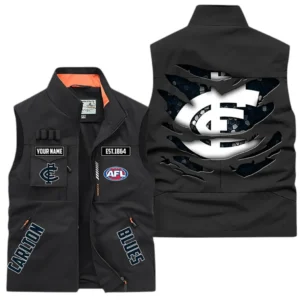 Carlton AFL Outdoor Sleeveless Vest AFL08120624332, Gift For Fan Carlton