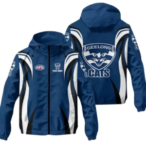 Geelong Cats AFL Windbreaker Jacket AFL08120724256, Gift For Fan Geelong Cats