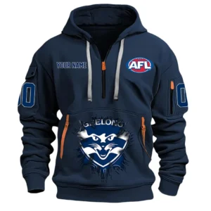 Geelong Cats AFL Hoodie Half Zip AFL09120424000, Gift For Fan Geelong Cats
