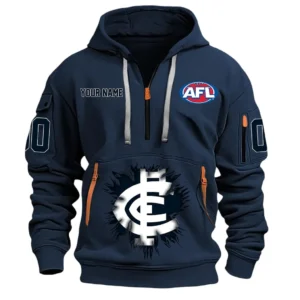 Carlton AFL Hoodie Half Zip AFL09120424001, Gift For Fan Carlton