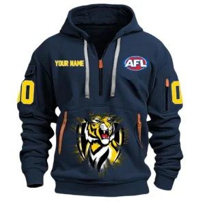 Richmond AFL Hoodie Half Zip AFL09120424003, Gift For Fan Richmond