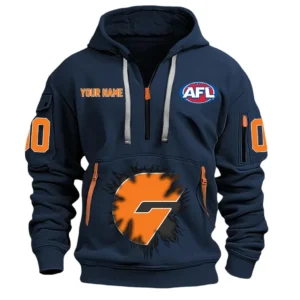 Gws Giants AFL Hoodie Half Zip AFL09120424005, Gift For Fan Gws Giants