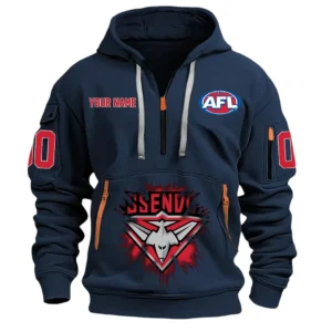 Essendon AFL Hoodie Half Zip AFL09120424006, Gift For Fan Essendon