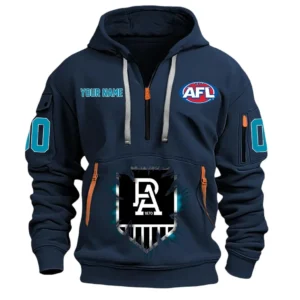 Port Adelaide AFL Hoodie Half Zip AFL09120424008, Gift For Fan Port Adelaide