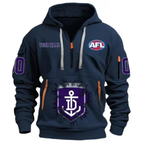 Fremantle AFL Hoodie Half Zip AFL09120424015, Gift For Fan Fremantle