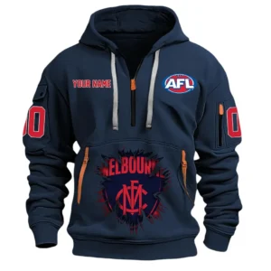 Melbourne Demons AFL Hoodie Half Zip AFL09120424017, Gift For Fan Melbourne Demons