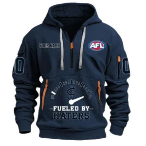 Carlton AFL Hoodie Half Zip AFL09120424021, Gift For Fan Carlton