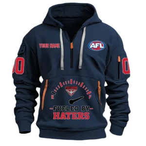 Essendon AFL Hoodie Half Zip AFL09120424035, Gift For Fan Essendon
