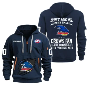 Adelaide Crows AFL Hoodie Half Zip AFL09120424042, Gift For Fan Adelaide Crows