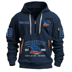 Adelaide Crows AFL Hoodie Half Zip AFL09120424065, Gift For Fan Adelaide Crows