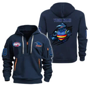 Adelaide Crows AFL Hoodie Half Zip AFL09120424129, Gift For Fan Adelaide Crows