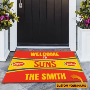 Gold Coast Suns AFL Doormat AFL09120524037, Gift For Fan Gold Coast Suns