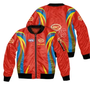 Gold Coast Suns AFL Bomber Jacket AFL10121024027, Gift For Fan Gold Coast Suns