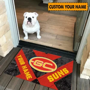 Gold Coast Suns AFL Doormat AFL10121024047, Gift For Fan Gold Coast Suns