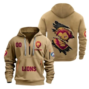 Brisbane Lions AFL Hoodie Half Zipper AFL10121024061, Gift For Fan Brisbane Lions