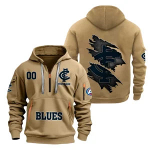 Carlton AFL Hoodie Half Zipper AFL10121024062, Gift For Fan Carlton