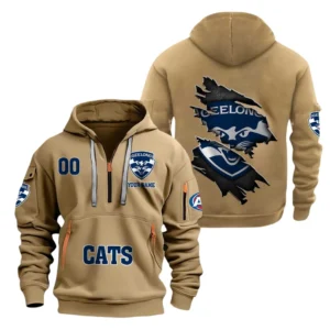 Geelong Cats AFL Hoodie Half Zipper AFL10121024066, Gift For Fan Geelong Cats