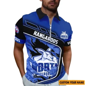 North Melbourne AFL Zipper Polo Shirt AFL10121024091, Gift For Fan North Melbourne
