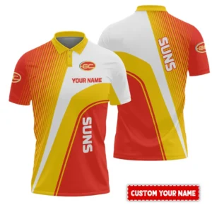 Gold Coast Suns AFL Polo Shirt AFL11121024053, Gift For Fan Gold Coast Suns