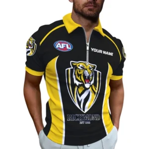 Richmond AFL Zipper Polo Shirt AFL11121024085, Gift For Fan Richmond