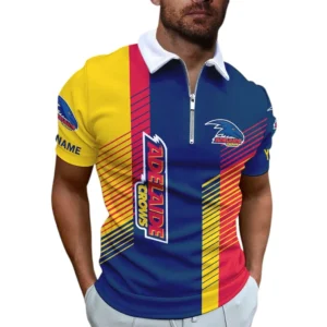 Adelaide Crows AFL Zipper Polo Shirt AFL11121024115, Gift For Fan Adelaide Crows