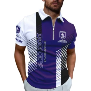 Fremantle AFL Zipper Polo Shirt AFL11121024116, Gift For Fan Fremantle