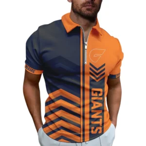 Gws Giants AFL Zipper Polo Shirt AFL11121024123, Gift For Fan Gws Giants