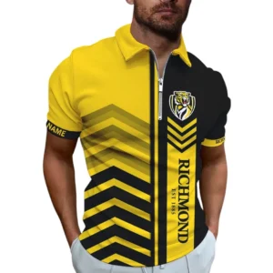 Richmond AFL Zipper Polo Shirt AFL11121024128, Gift For Fan Richmond
