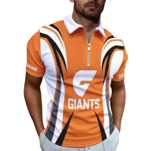 Gws Giants AFL Zipper Polo Shirt AFL11121024136, Gift For Fan Gws Giants