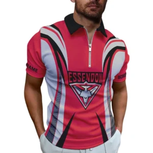 Essendon AFL Zipper Polo Shirt AFL11121024139, Gift For Fan Essendon