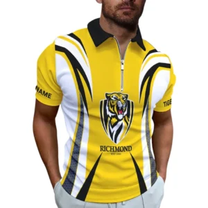 Richmond AFL Zipper Polo Shirt AFL11121024140, Gift For Fan Richmond