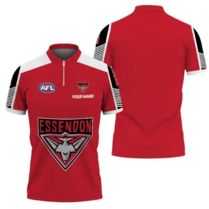 Essendon AFL Zipper Polo Shirt AFL11121024155, Gift For Fan Essendon