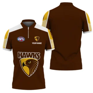 Hawthorn AFL Zipper Polo Shirt AFL11121024158, Gift For Fan Hawthorn