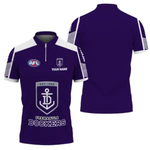 Fremantle AFL Zipper Polo Shirt AFL11121024167, Gift For Fan Fremantle