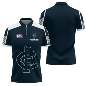 Carlton AFL Zipper Polo Shirt AFL11121024168, Gift For Fan Carlton