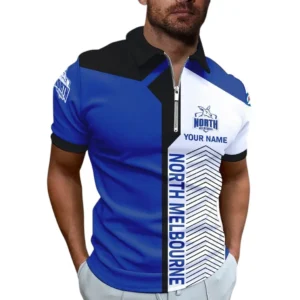 North Melbourne AFL Zipper Polo Shirt AFL11121024174, Gift For Fan North Melbourne