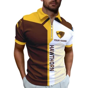 Hawthorn AFL Zipper Polo Shirt AFL11121024175, Gift For Fan Hawthorn