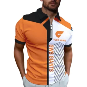 Gws Giants AFL Zipper Polo Shirt AFL11121024184, Gift For Fan Gws Giants