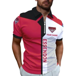 Essendon AFL Zipper Polo Shirt AFL11121024188, Gift For Fan Essendon
