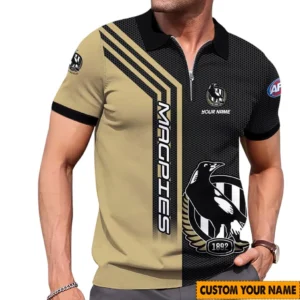 Collingwood AFL Zipper Polo Shirt AFL11121024191, Gift For Fan Collingwood