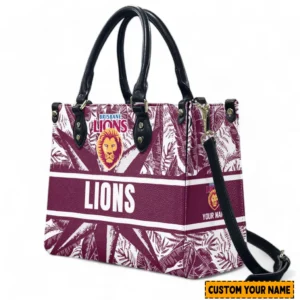 Brisbane Lions AFL Leather Handbag AFL13121224301, Gift For Fan Brisbane Lions
