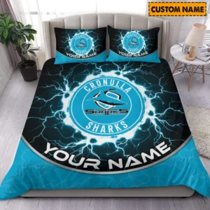 Cronulla Sharks NRL Bedding Set NRL01121424000, Gift For Fan Cronulla Sharks