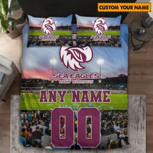 Manly Warringah Sea Eagles NRL Bedding Set NRL01121424018, Gift For Fan Manly Warringah Sea Eagles