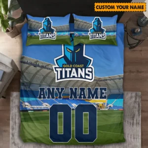 Gold Coast Titans NRL Bedding Set NRL01121424032, Gift For Fan Gold Coast Titans
