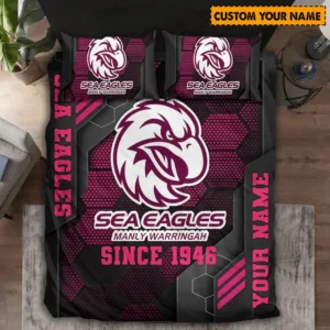 Manly Warringah Sea Eagles NRL Bedding Set NRL01121424042, Gift For Fan Manly Warringah Sea Eagles
