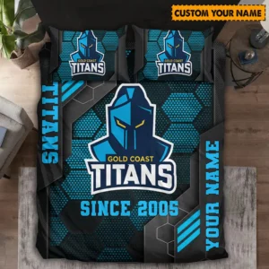 Gold Coast Titans NRL Bedding Set NRL01121424046, Gift For Fan Gold Coast Titans